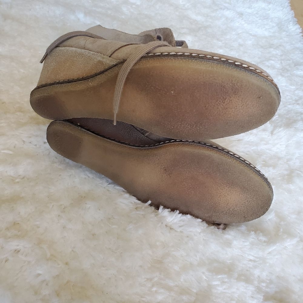 J. Crew Women's Suede Bootie Size 8 Color Tan Wedges - Picture 6 of 10